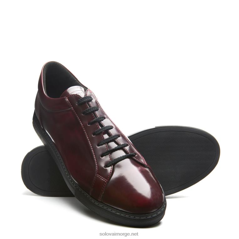 Solovair Kirsebærrød Rub-off Vegansk Sneaker 070 H6ll2c232