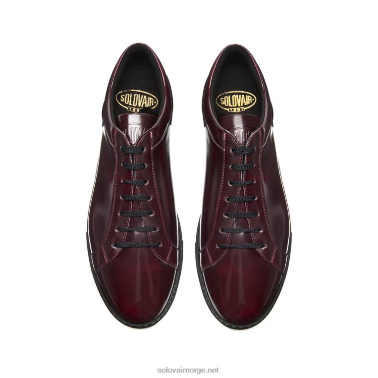 Solovair Kirsebærrød Rub-off Vegansk Sneaker 070 H6ll2c232