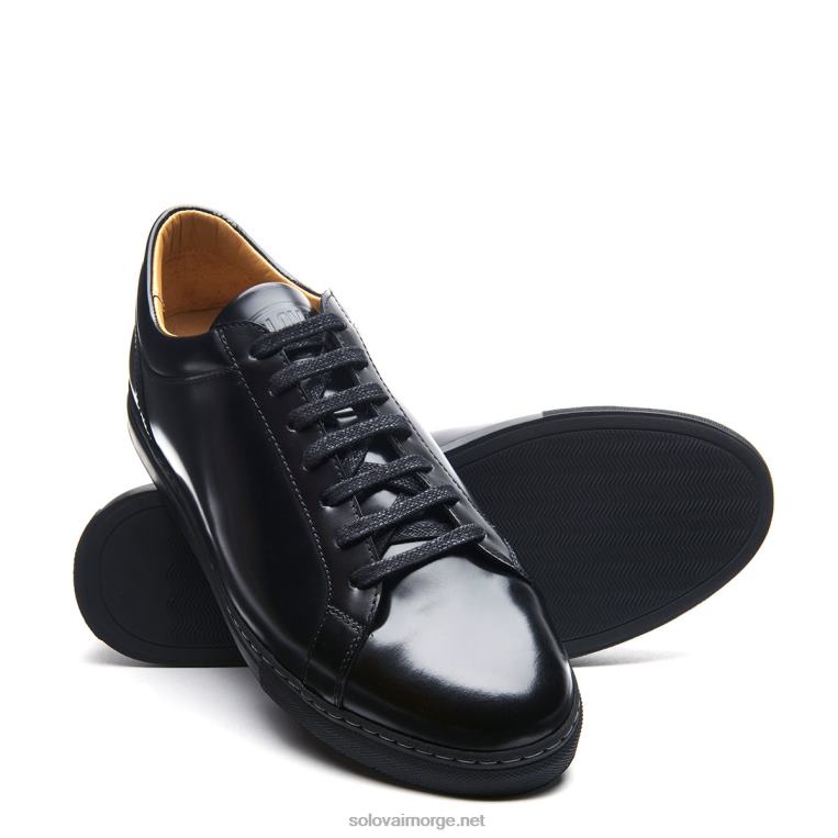 Solovair Svart Hi-shine Sneaker 070 H6ll2c226