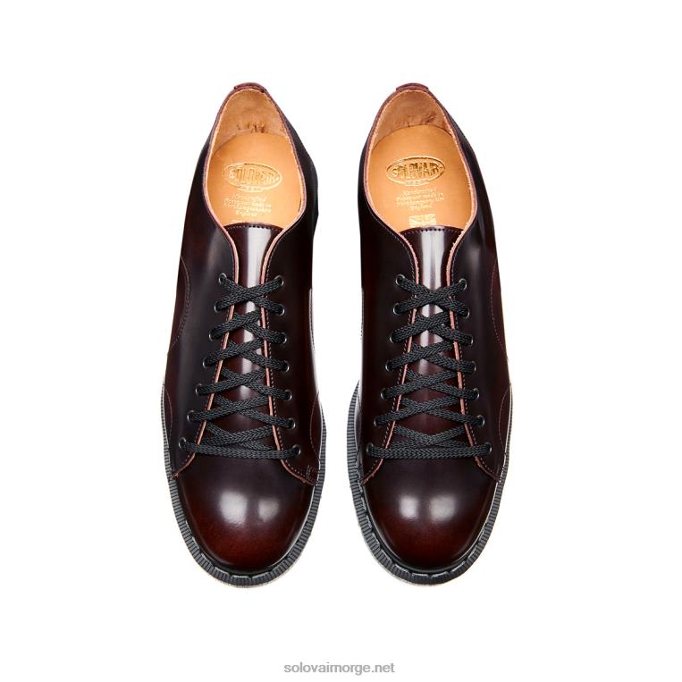 Solovair Burgunder Rub-off Monkey Sko Kvinnerh6ll2c407