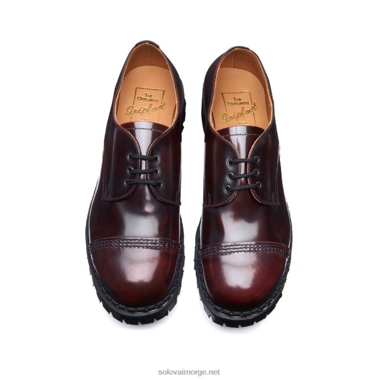 Solovair Burgunder Gibson-sko Med Tåkappe Av Stål Kvinnerh6ll2c379