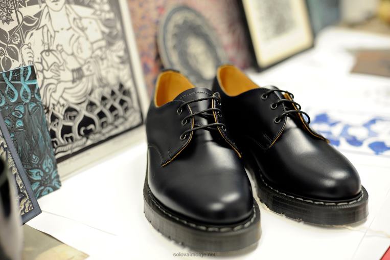 Solovair Marineblå Gibson-sko Kvinnerh6ll2c387