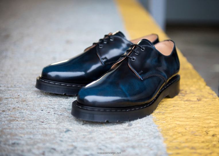 Solovair Marineblå Rub-off 3 øye Gibson Sko Kvinnerh6ll2c367