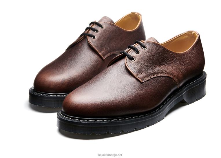 Solovair Nøttebrun Korn 3 øye Gibson Sko Kvinnerh6ll2c390