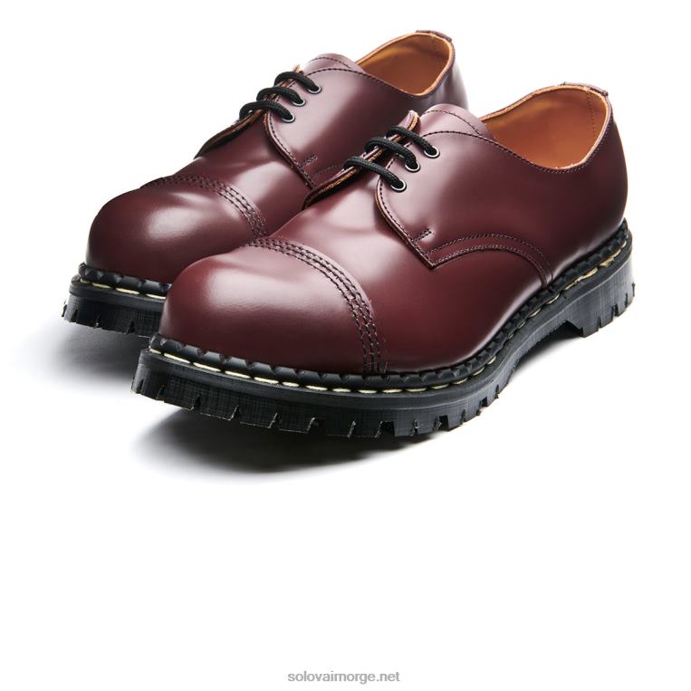 Solovair Oxblood Hi-shine Stål Tåkappet Gibson Sko Kvinnerh6ll2c378