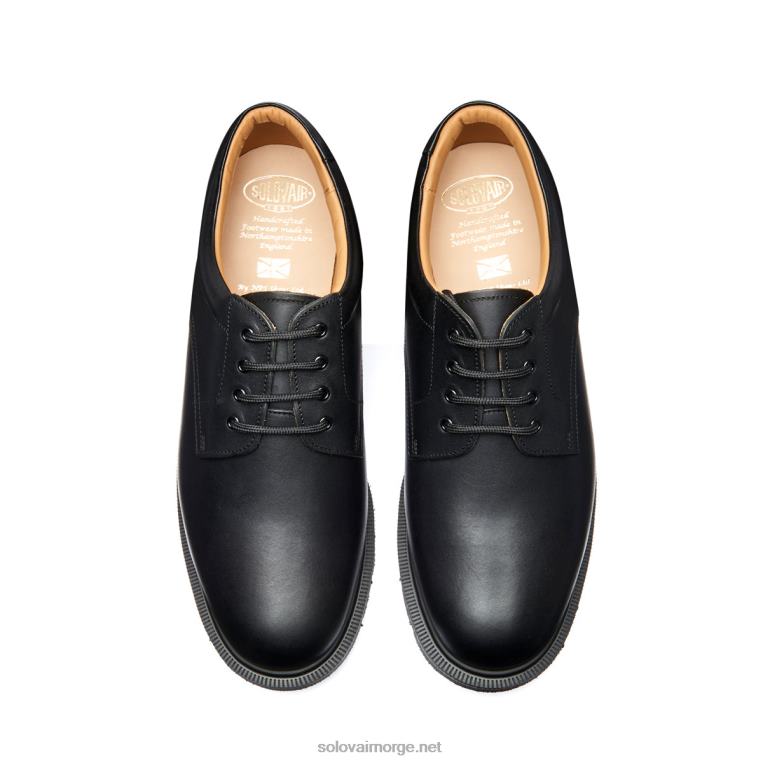 Solovair Postmannen Svart 4 øye Gibson Sko Kvinnerh6ll2c370