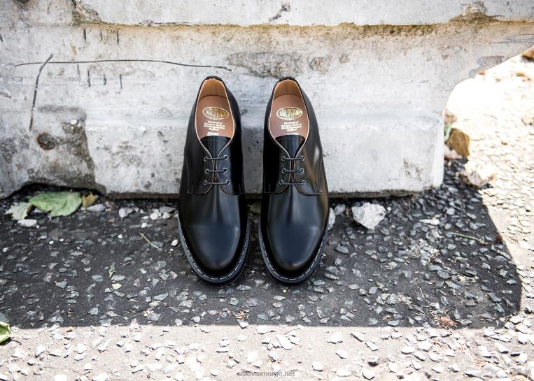 Solovair Svart Hi-shine Gibson Sko Kvinnerh6ll2c364