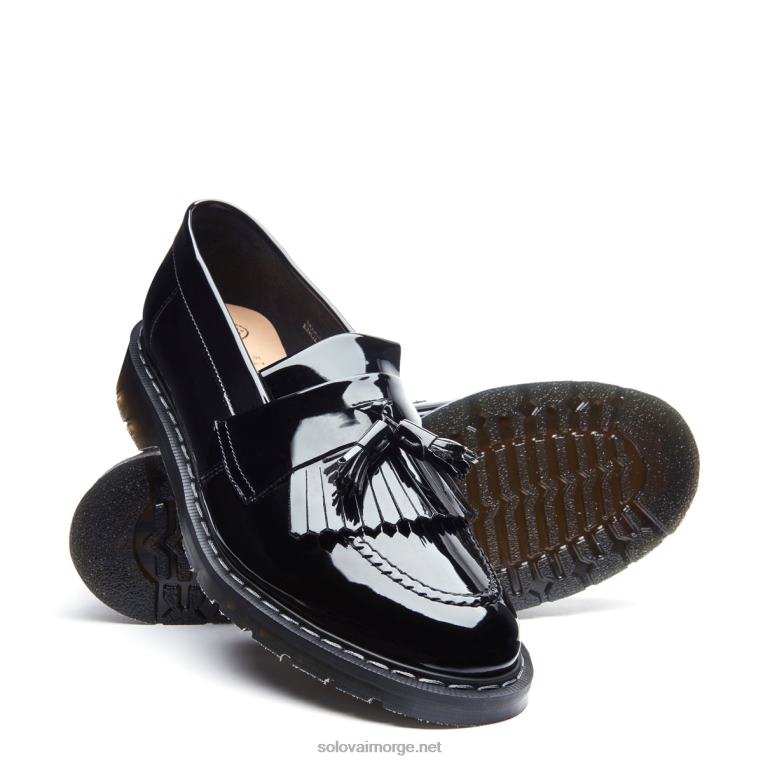 Solovair Svart Patent Dusk Loafer Kvinnerh6ll2c403