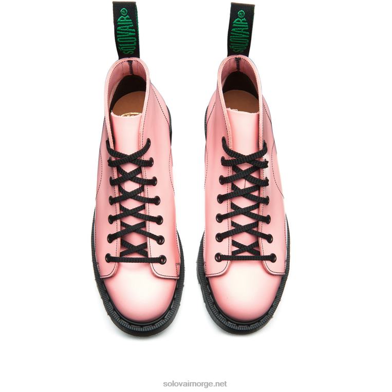 Solovair Blush Rosa Hi-shine Monkey Boot Kvinnerh6ll2c345
