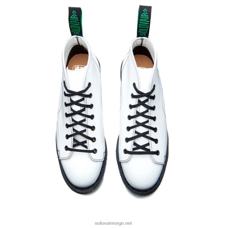 Solovair Hvit Hi-shine Apestøvel Kvinnerh6ll2c351