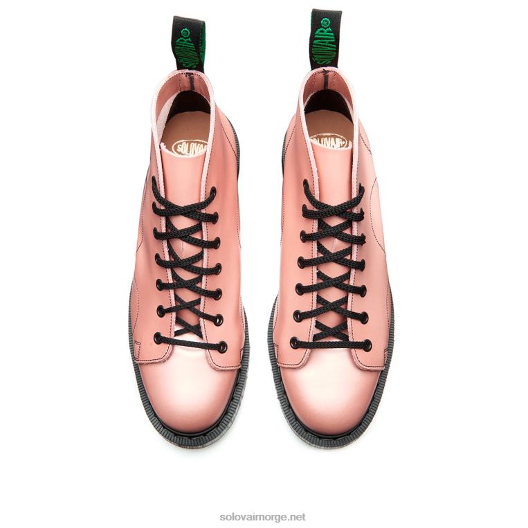 Solovair Iriserende Rosa Hi-shine Apestøvel Kvinnerh6ll2c344