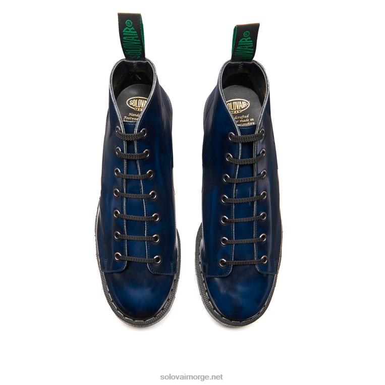 Solovair Marineblå Rub-off Vegansk Hi-shine Apestøvel Kvinnerh6ll2c349