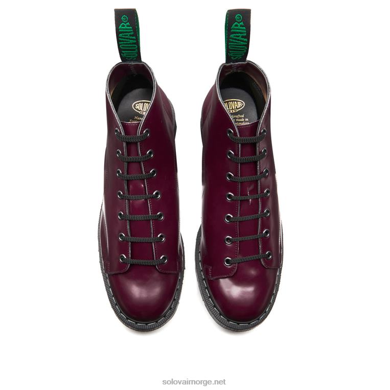 Solovair Merlot Vegansk Hi-shine Apestøvel Kvinnerh6ll2c348