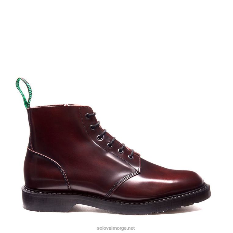 Solovair Burgundy Rub-off Astronaut Støvel Med 6 øyne Kvinnerh6ll2c239