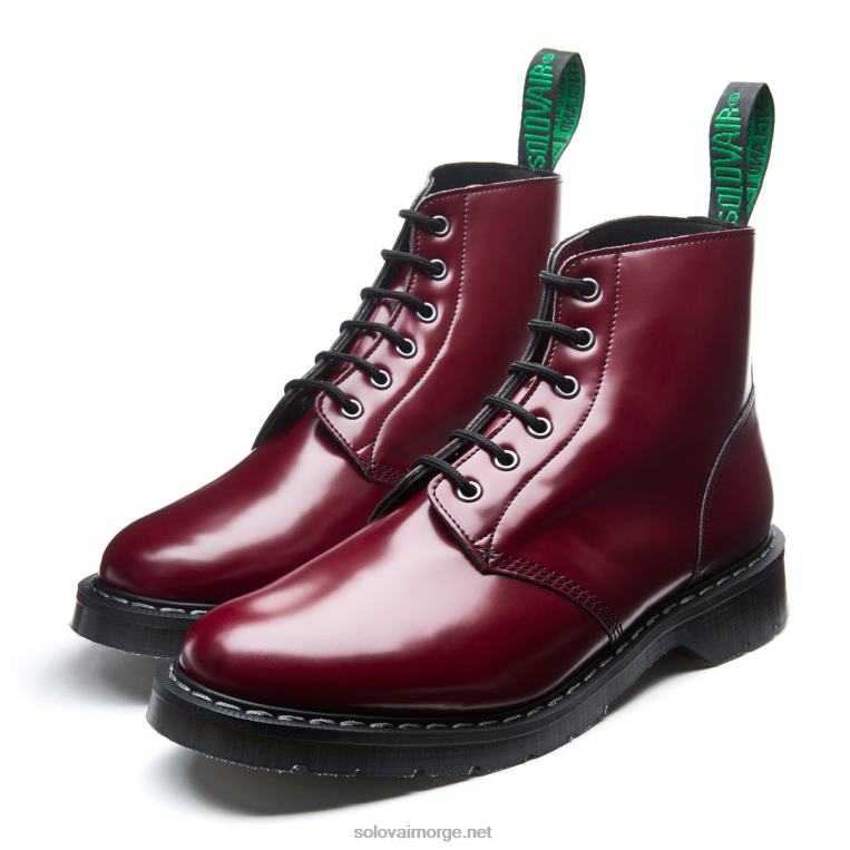 Solovair Merlot Vegan 6 Eye Astronautstøvel Kvinnerh6ll2c245