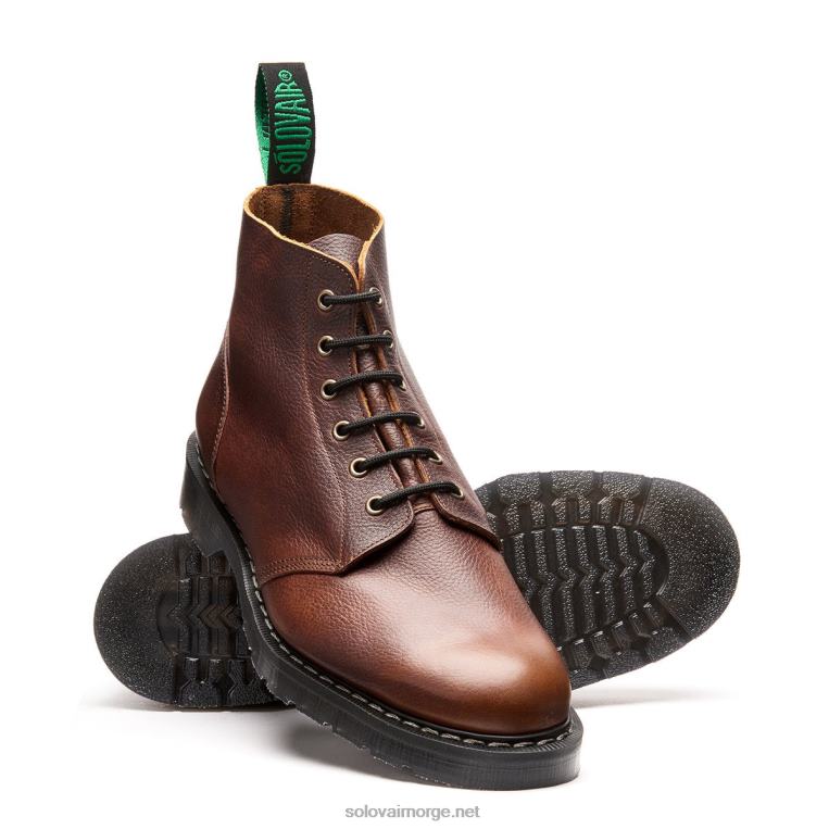 Solovair Nut Brown Grain 6 Eye Astronaut Støvel Kvinnerh6ll2c240
