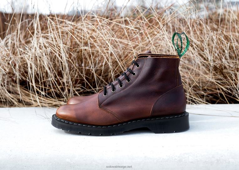 Solovair Nut Brown Grain 6 Eye Astronaut Støvel Kvinnerh6ll2c240