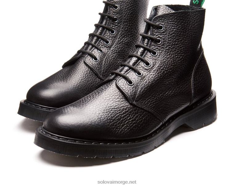 Solovair Svart Korn 6 øye Astronaut Støvel Kvinnerh6ll2c238