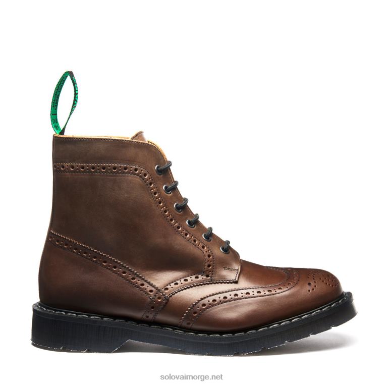 Solovair Gaucho Crazy Horse 6 Eye Brogue Støvel Kvinnerh6ll2c254
