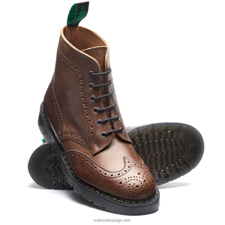 Solovair Gaucho Crazy Horse 6 Eye Brogue Støvel Kvinnerh6ll2c254