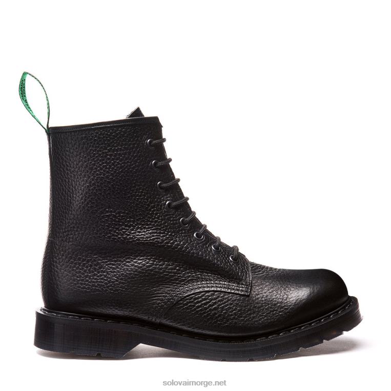 Solovair Black Grain 8 Eye Derby Støvel Kvinnerh6ll2c295