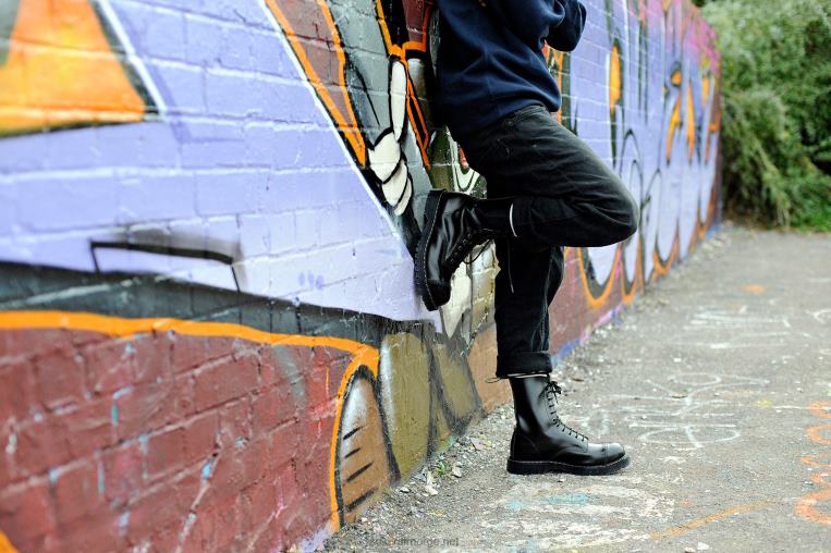 Solovair Englander Black 11 Eye Steel Toe Derby Boot Kvinnerh6ll2c281