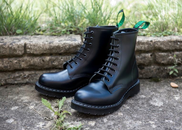 Solovair Marineblå Hi-shine Derbystøvel Med 8 øyne Kvinnerh6ll2c294