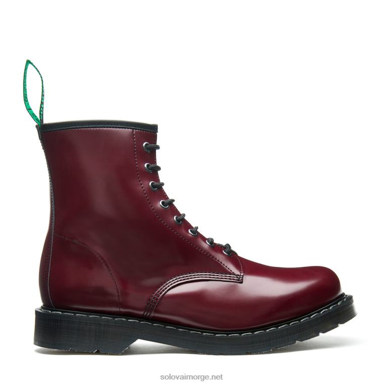 Solovair Merlot Vegansk Hi-shine 8 Eye Derbystøvel Kvinnerh6ll2c308