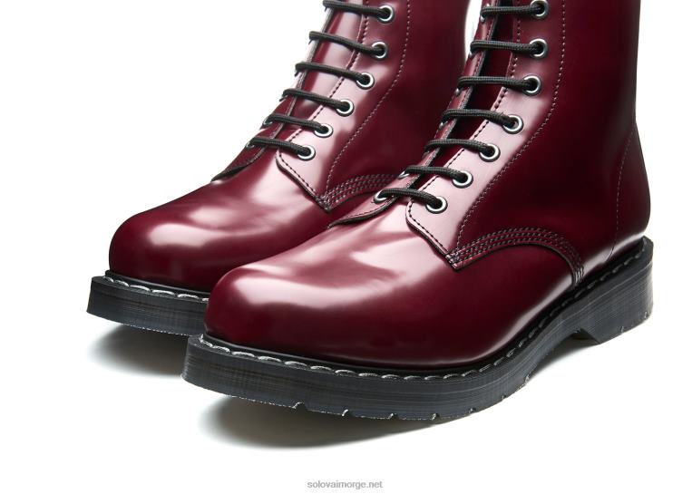 Solovair Merlot Vegansk Hi-shine 8 Eye Derbystøvel Kvinnerh6ll2c308