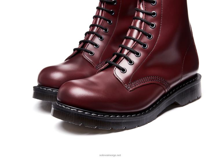 Solovair Oxblood Hi-shine 11 Eye Derby Støvel Kvinnerh6ll2c329