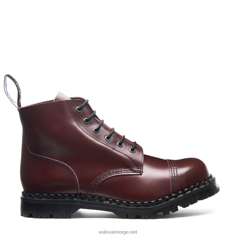 Solovair Oxblood Hi-shine 6-øyet Stål Tåkappet Derbystøvel Kvinnerh6ll2c296