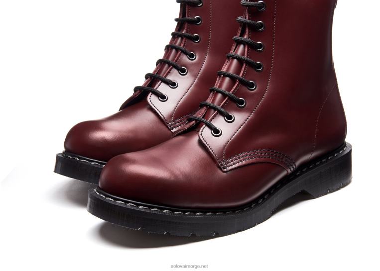 Solovair Oxblood Hi-shine 8 Eye Derby Støvel Kvinnerh6ll2c287