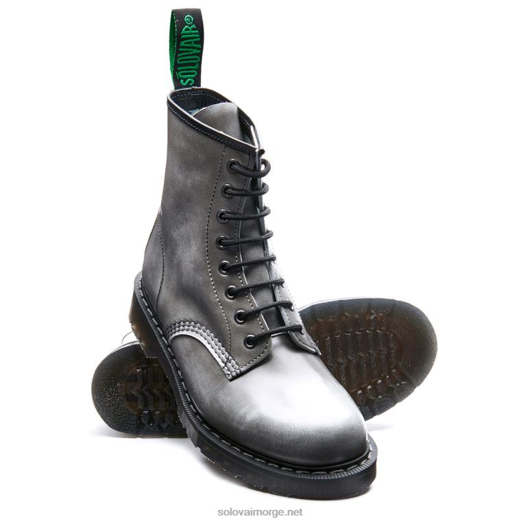 Solovair Skygrå Rub-off 8 Eye Derbystøvel Kvinnerh6ll2c317