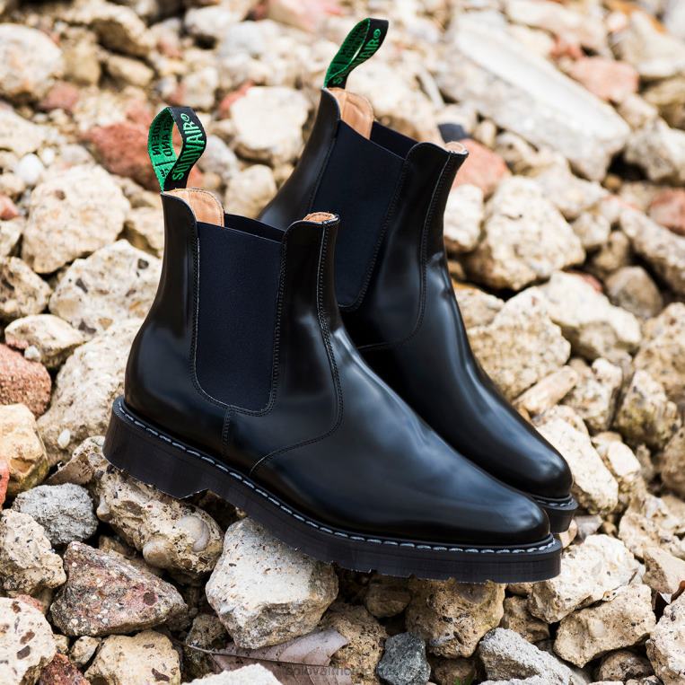 Solovair Marineblå Og Svart Forhandlerstøvel Kvinnerh6ll2c272