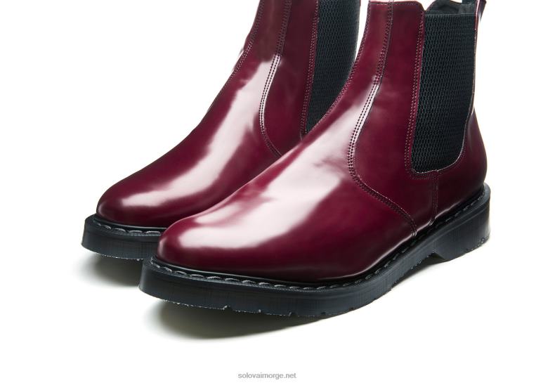 Solovair Merlot Vegansk Hi-shine Forhandlerstøvel Kvinnerh6ll2c265