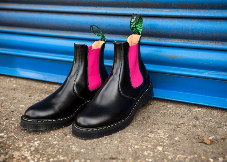 Solovair Rosa Og Svart Forhandlerstøvel Kvinnerh6ll2c267