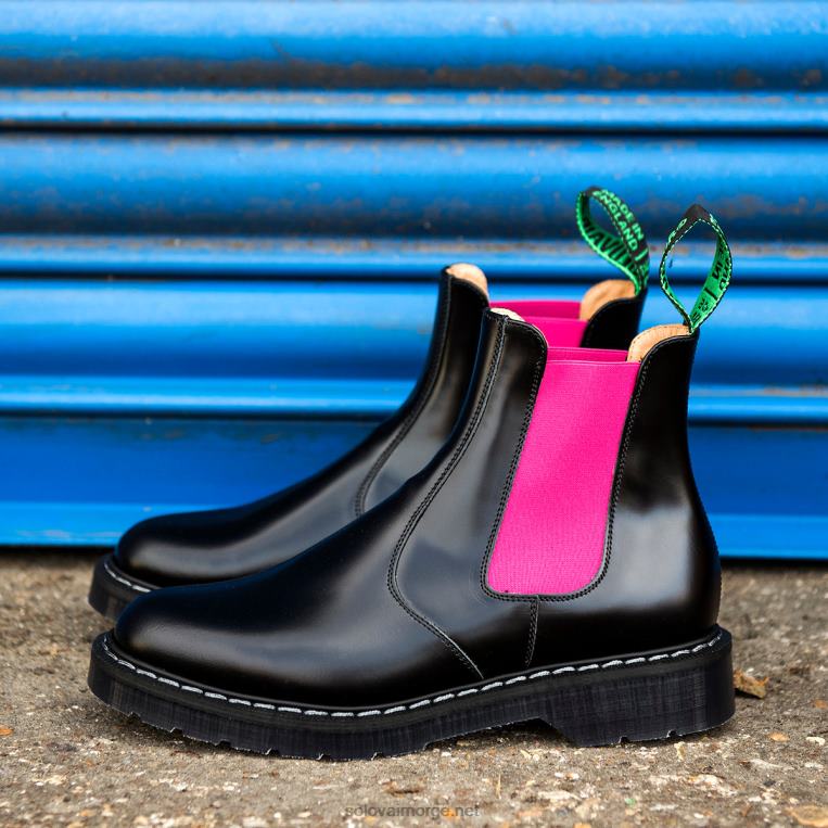 Solovair Rosa Og Svart Forhandlerstøvel Kvinnerh6ll2c267