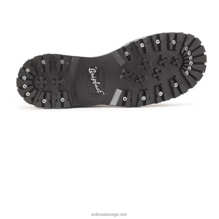 Solovair Svart Høyglans Stålstøvel Med Tåkappe Kvinnerh6ll2c268