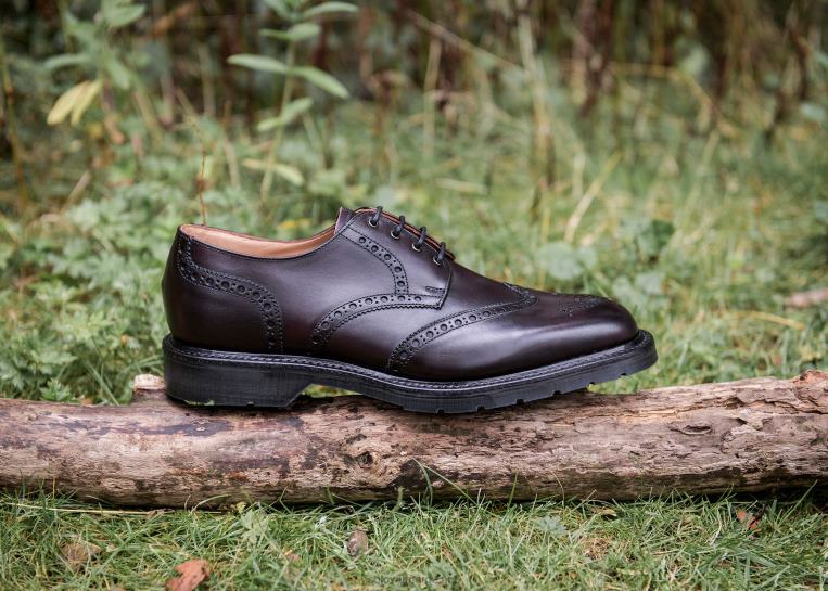 Solovair Burgunder Gibson Brogue Sko Med 4 øyne Mennh6ll2c171