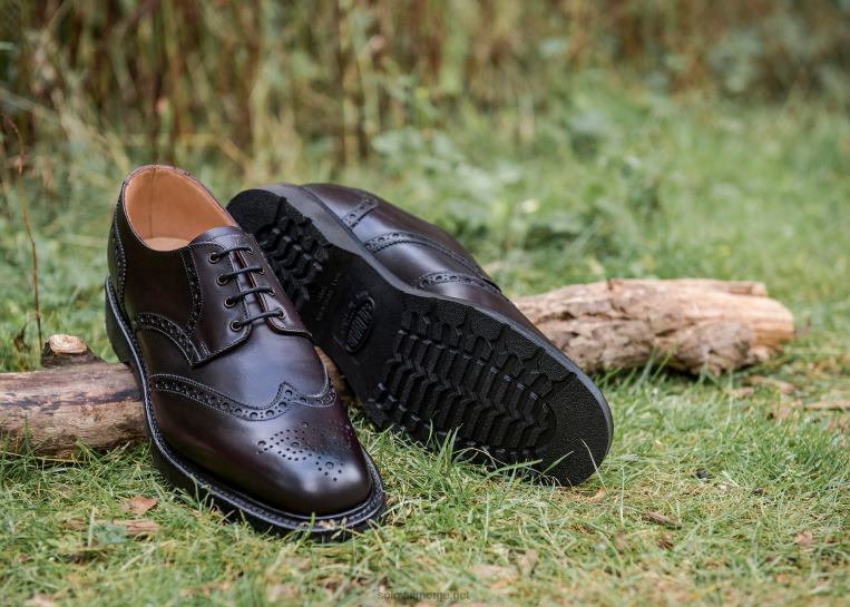 Solovair Burgunder Gibson Brogue Sko Med 4 øyne Mennh6ll2c171