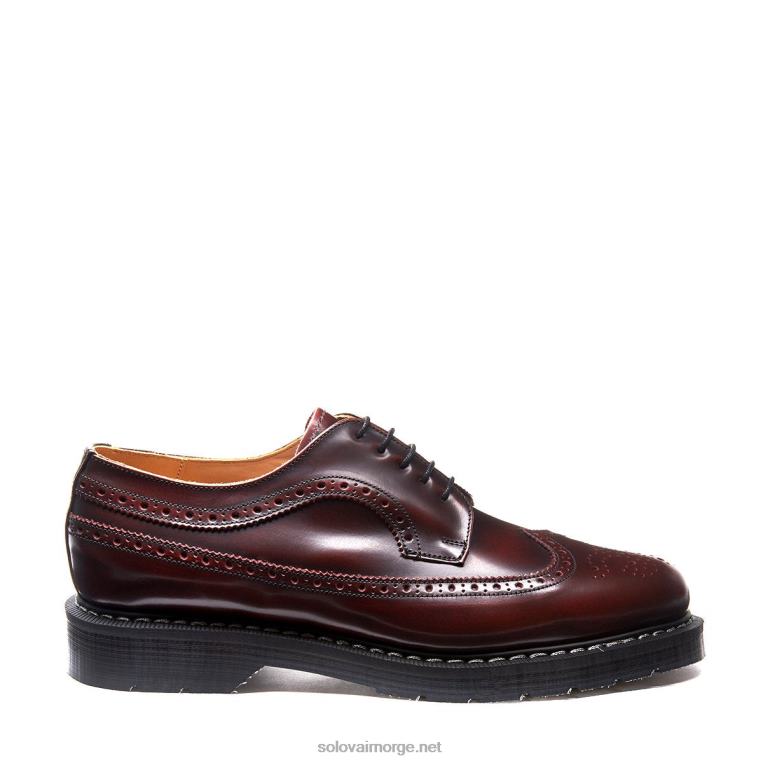 Solovair Burgunder Rub-off American Brogue Sko Mennh6ll2c170