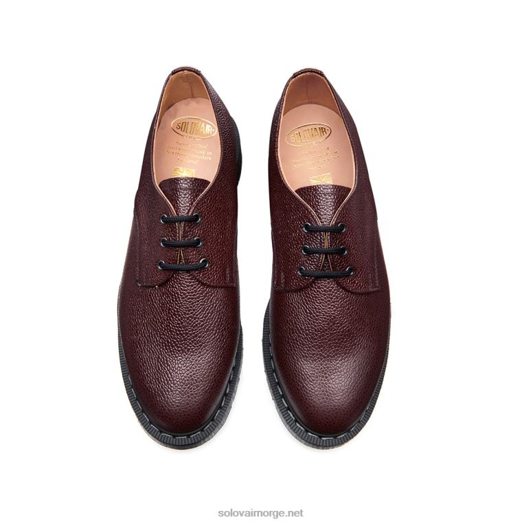 Solovair Chili Grain 3 øye Gibson Sko Mennh6ll2c200