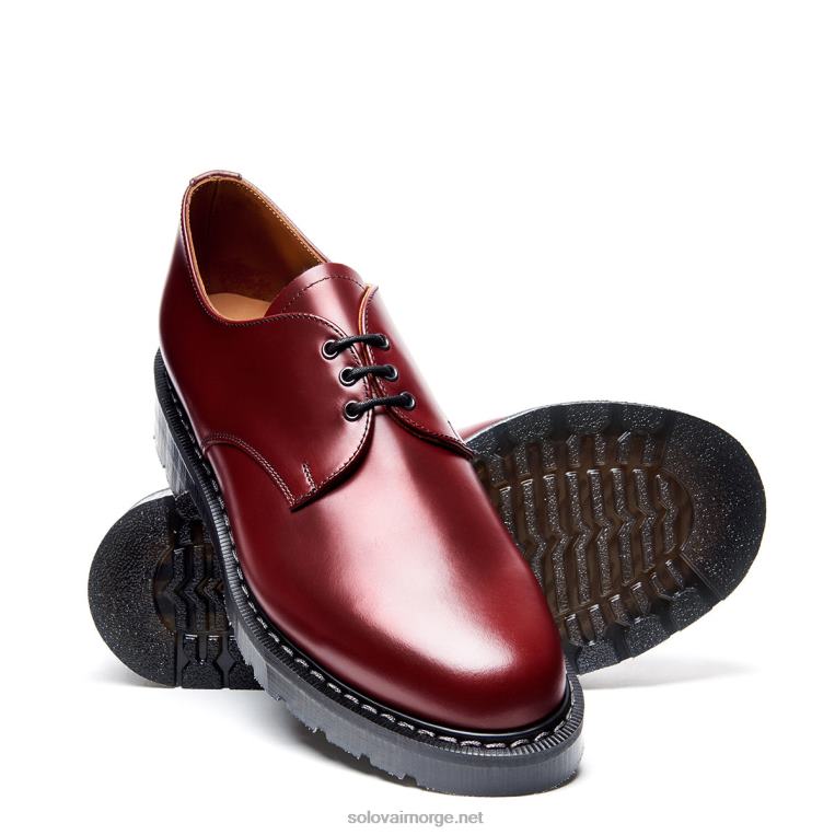 Solovair Kirsebærrød Hi-shine Gibson Sko Mennh6ll2c199