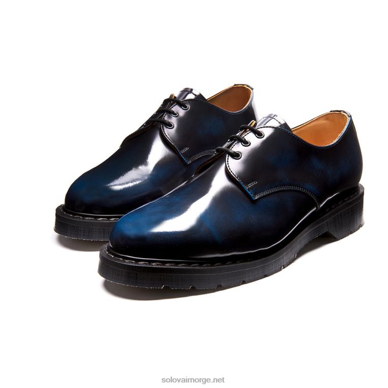 Solovair Marineblå Rub-off 3 øye Gibson Sko Mennh6ll2c178