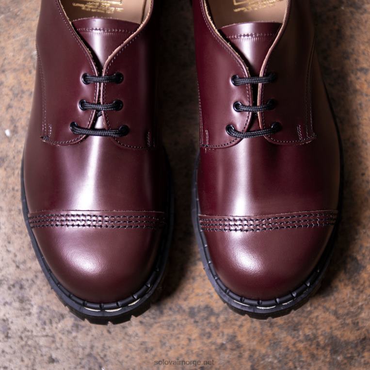 Solovair Oxblood Hi-shine Stål Tåkappet Gibson Sko Mennh6ll2c191