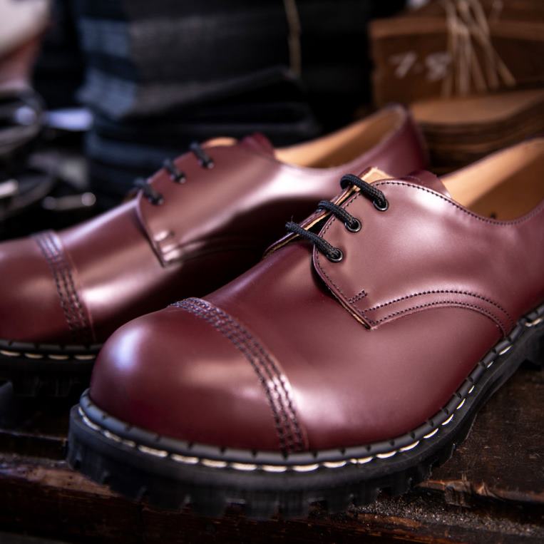 Solovair Oxblood Hi-shine Stål Tåkappet Gibson Sko Mennh6ll2c191