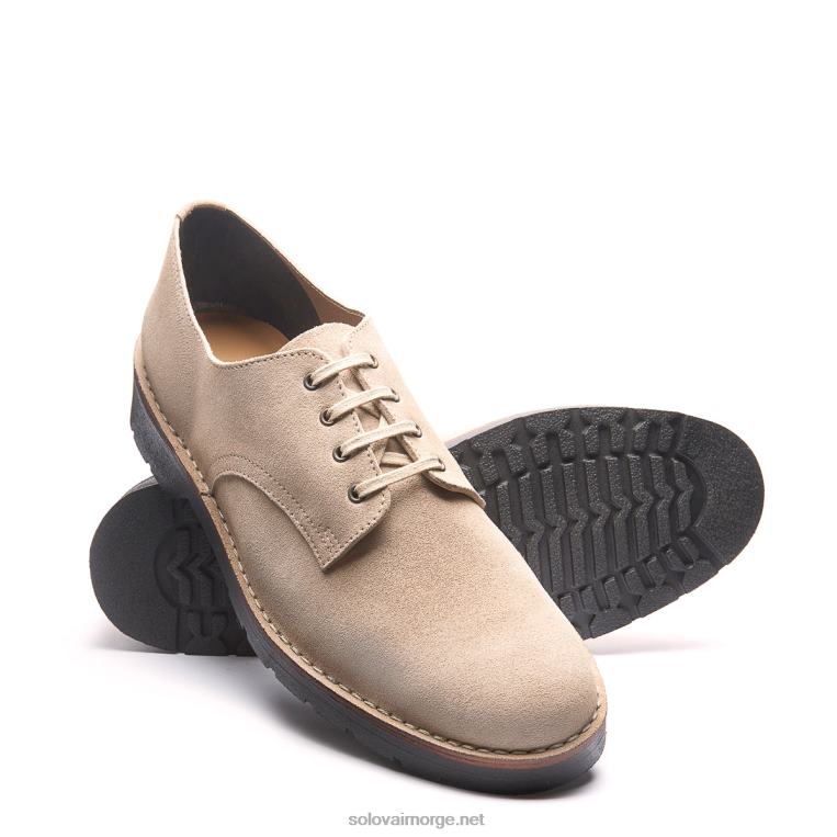 Solovair Sand Semsket Gibson Sko Med 4 øyne Mennh6ll2c187
