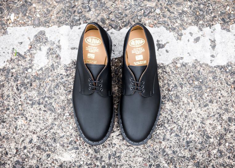 Solovair Svart Fettete Gibson-sko Mennh6ll2c176