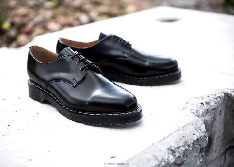 Solovair Svart Hi-shine Gibson Sko Mennh6ll2c175