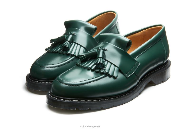 Solovair Grønn Hi-shine Dusk Loafer Mennh6ll2c208